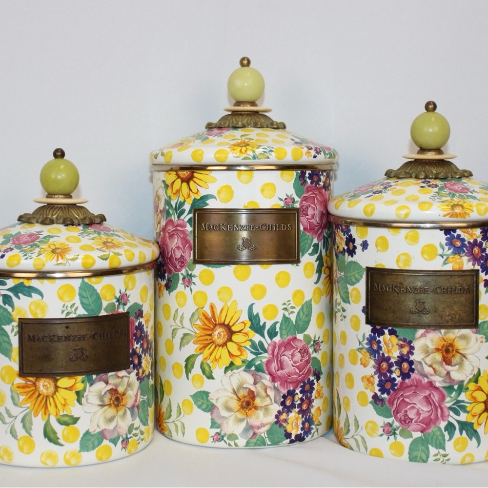 Mackenzie-Childs Floral Canister Set
